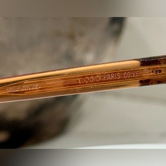 Logo Paris - Rx - Amber Ombré Oversized Vintage Eyeglass Frames - GUC, Unisex - Picture 13 of 16